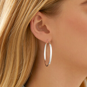 43mm Hoop Earrings in Sterling Silver