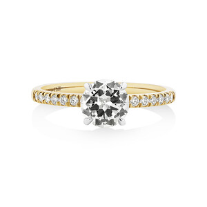 Southern Star Engagement Ring with 1.15 Carat TW of Diamonds in 18kt Yellow & White Gold