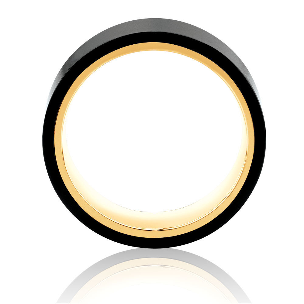 Ring in Black Titanium & 10kt Yellow Gold