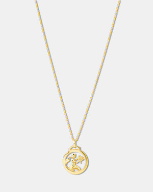 Pendentif du zodiaque avec chaîne en or jaune 10 K