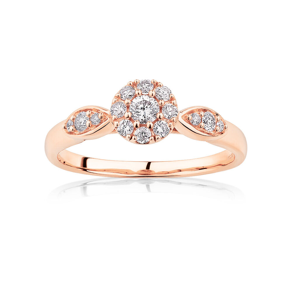 Bridal Set With 0.40 Carat TW of Diamonds In 10kt Rose Gold