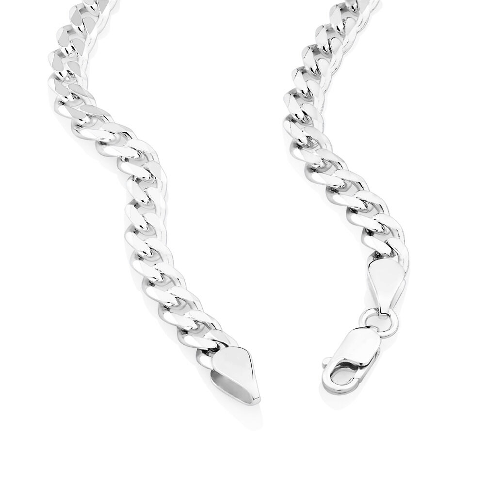 55cm (22") 5mm-5.5mm Width Curb Chain in Sterling Silver