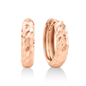 9mm Huggie Earrings in 10kt Rose Gold