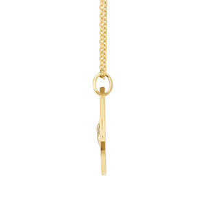 Pisces Zodiac Pendant with Chain in 10kt Yellow Gold