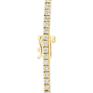 Tennis Bracelet with 3 Carat TW of Diamonds in 10kt Yellow Gold