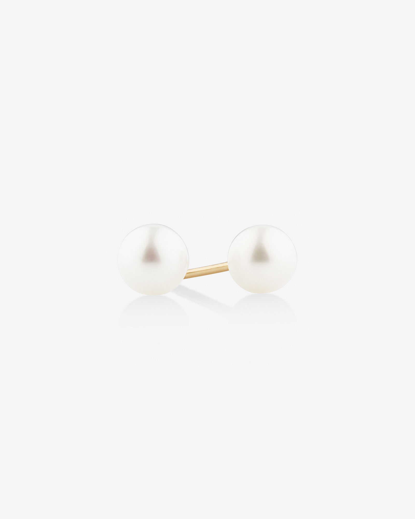White gold pearl stud earrings on sale
