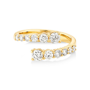 Bypass Ring with 1.00 Carat TW of Diamonds in 10kt Yellow Gold