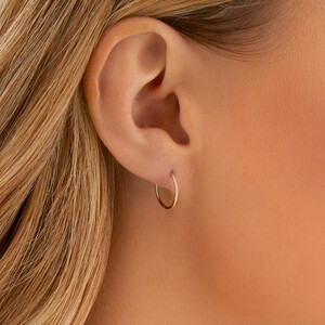 14mm Sleeper Earrings in 10kt Yellow Gold