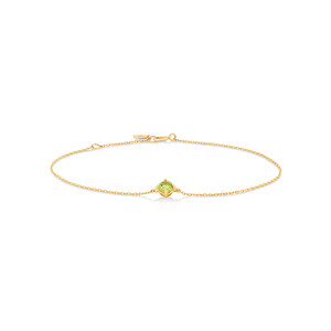 19cm (7.5") Bracelet with Peridot in 10kt Yellow Gold