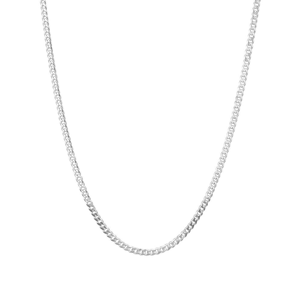60cm (24") 3.5mm-4mm Width Curb Chain in Sterling Silver