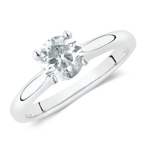 Solitaire Engagement Ring With 1 Carat TW Of Diamonds In 14kt White Gold