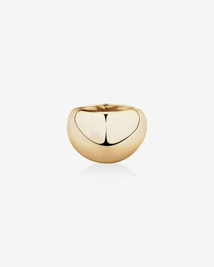 Wide Dome Ring in 10kt Yellow Gold