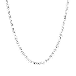 55cm (22") Curb Chain in 10kt White Gold