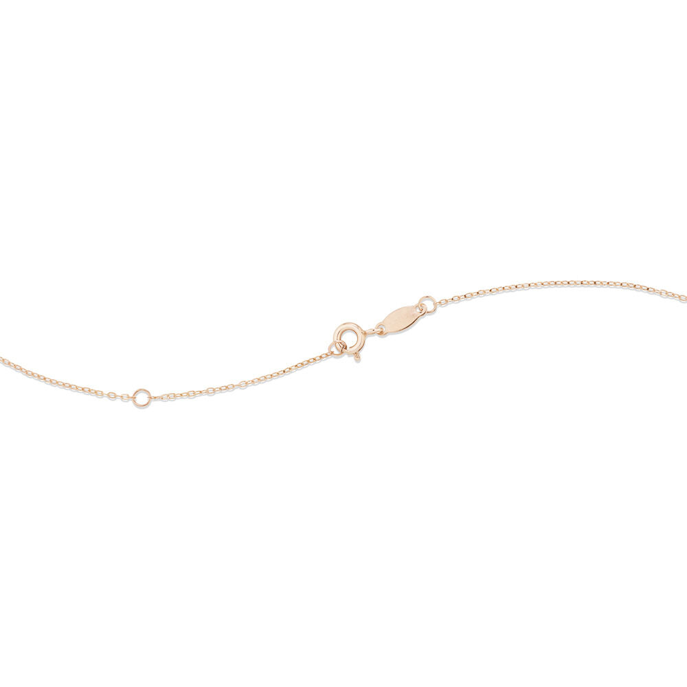 Halo Necklace with Rhodolite Garnet & Diamonds in 10kt Rose Gold