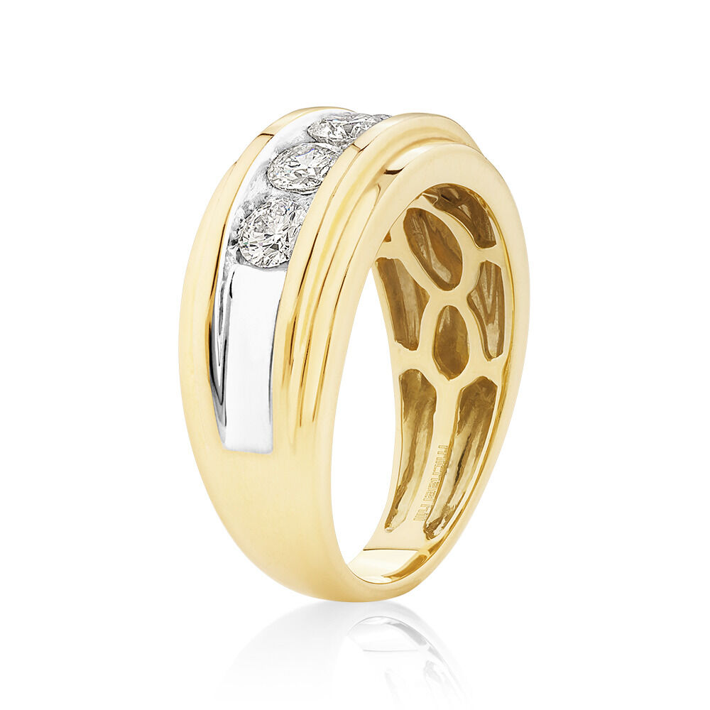 Men's Ring with 1 1/4 Carat TW of Diamonds in 14kt Yellow Gold
