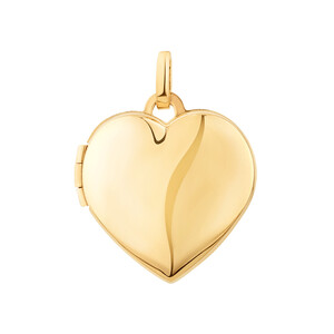 Heart Locket Pendant in 10kt Yellow Gold