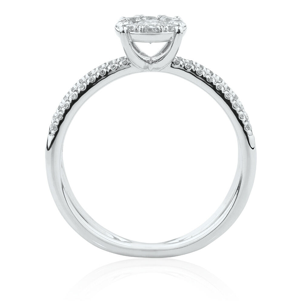 Evermore Engagement Ring with 0.58 Carat TW of Diamonds in 10kt White Gold