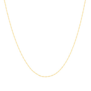 40cm (16") Solid Singapore Chain in 10kt Yellow Gold