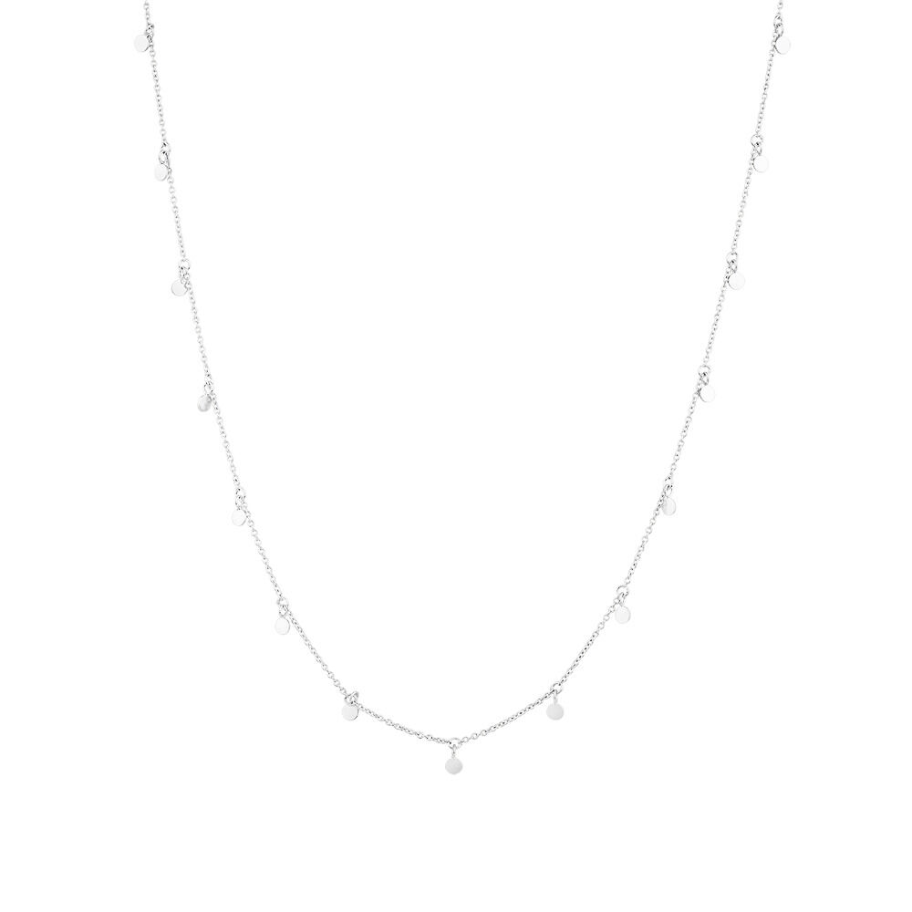 Disk Necklace in Sterling Silver 45cm + 5cm