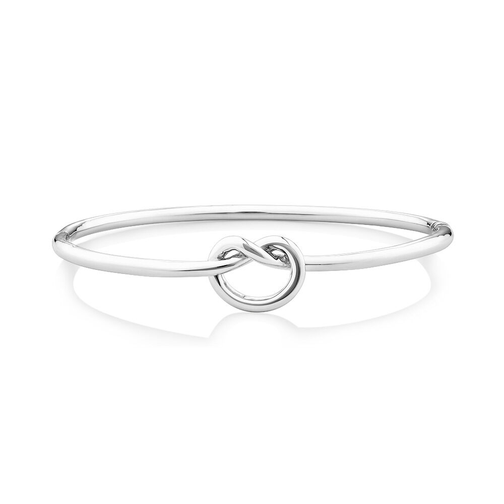Knot Bangle in Sterling Silver