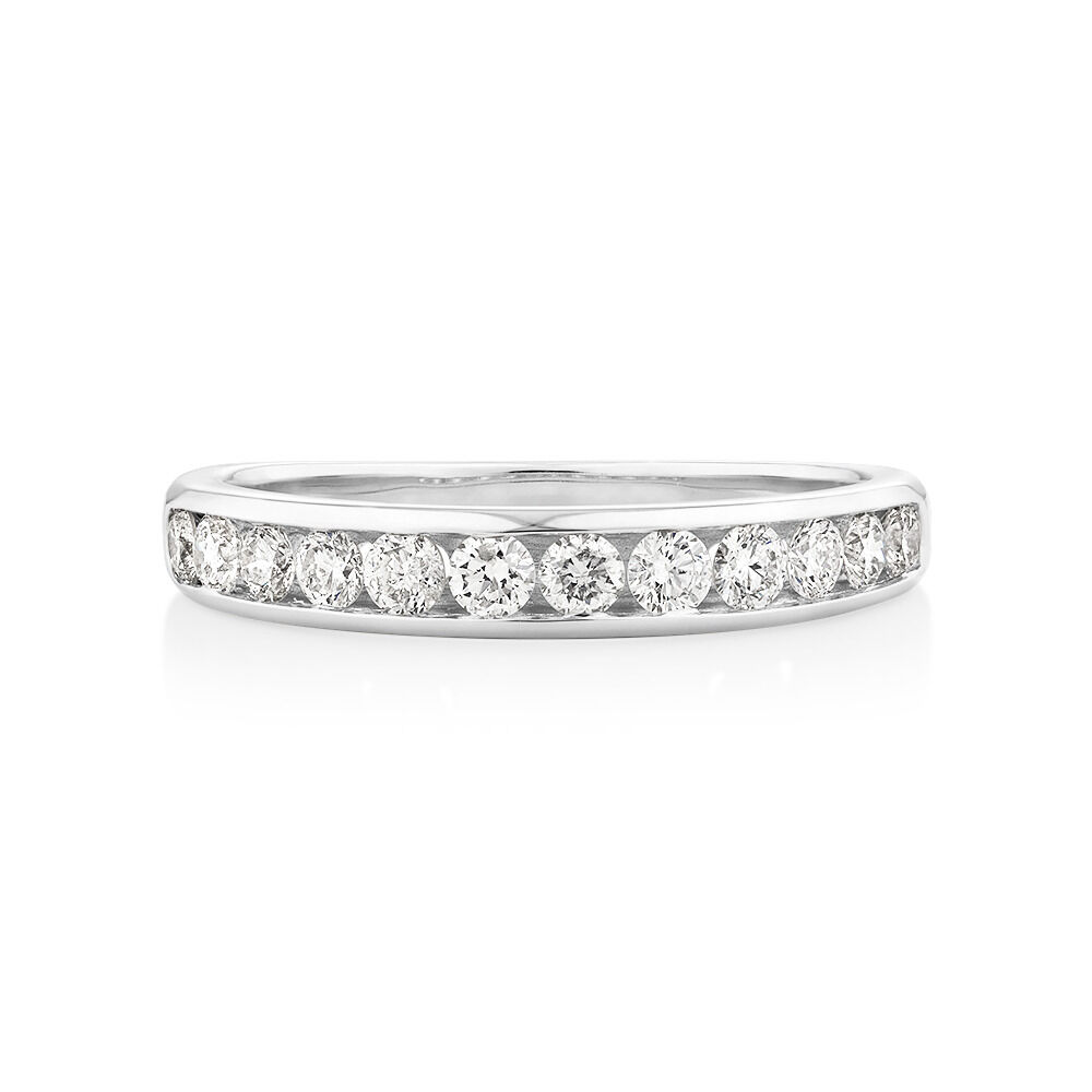 Wedding Band with 1/2 Carat TW of Diamonds in 10kt White Gold