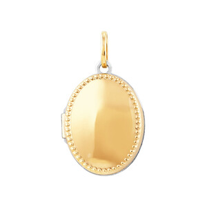 Oval Locket in 10kt Yellow Gold & Sterling Silver