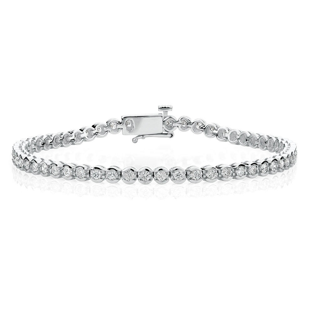 Tennis Bracelet with 2 Carat TW of Diamonds in 14kt White Gold