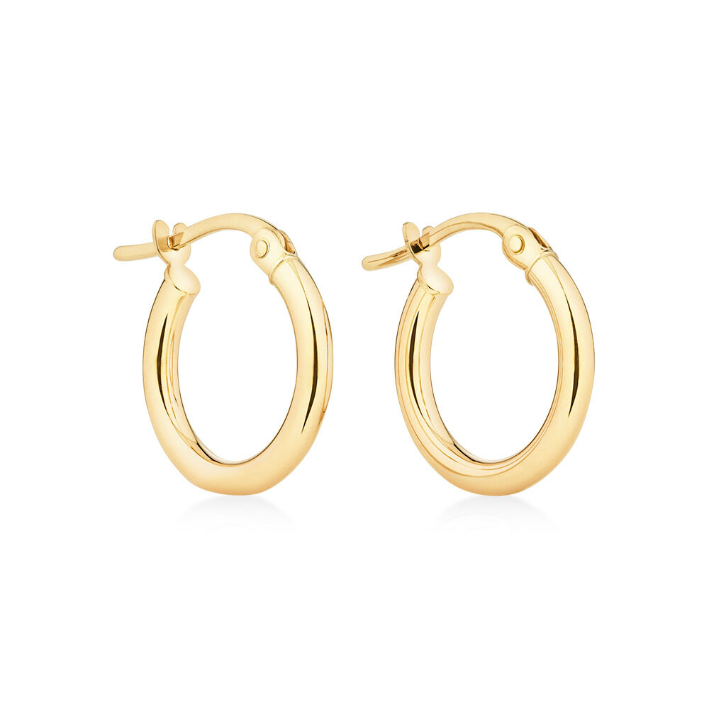 10mm Hoop Earrings in 10kt Yellow Gold