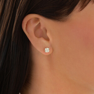 Stud Earrings with 2 Carat TW of Diamonds in 14kt White Gold