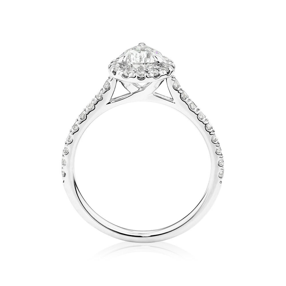 Ring with 1.38 Carat TW of Diamonds in 14kt White Gold