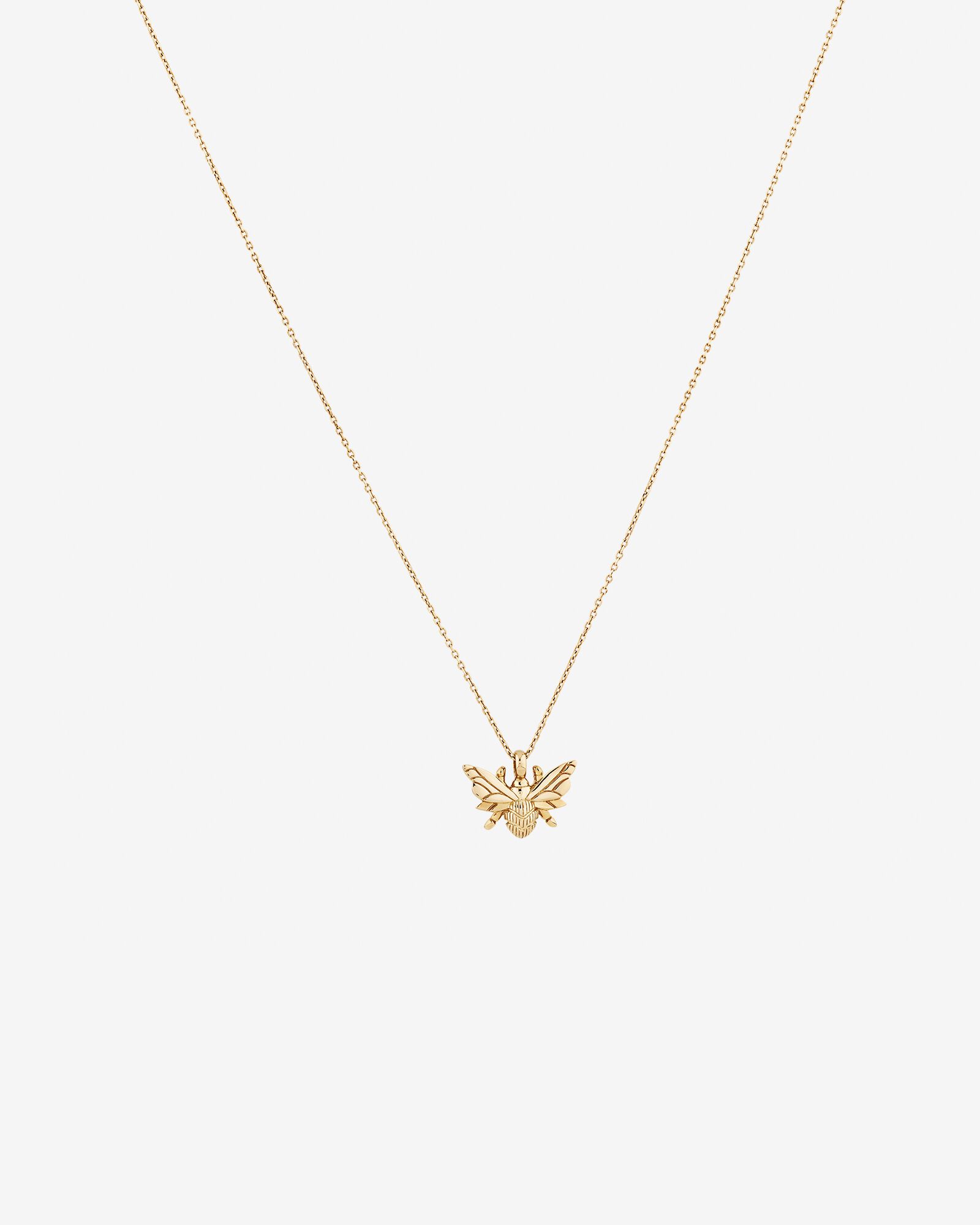 Gold bee pendant necklace new arrivals