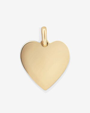 Pendentif en forme de cœur en or jaune 10 K