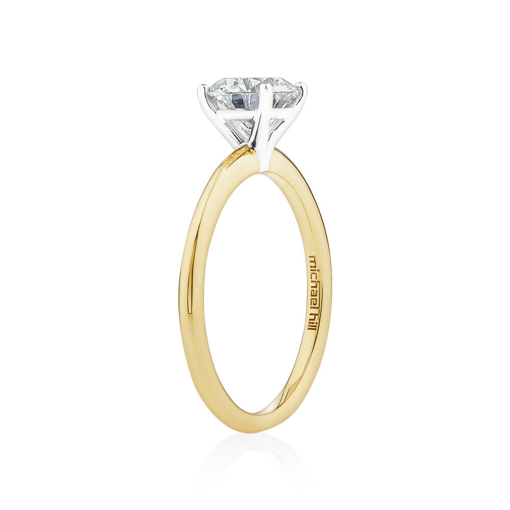 1.25 Carat Laboratory-Created Diamond Ring in 14kt Yellow & White Gold