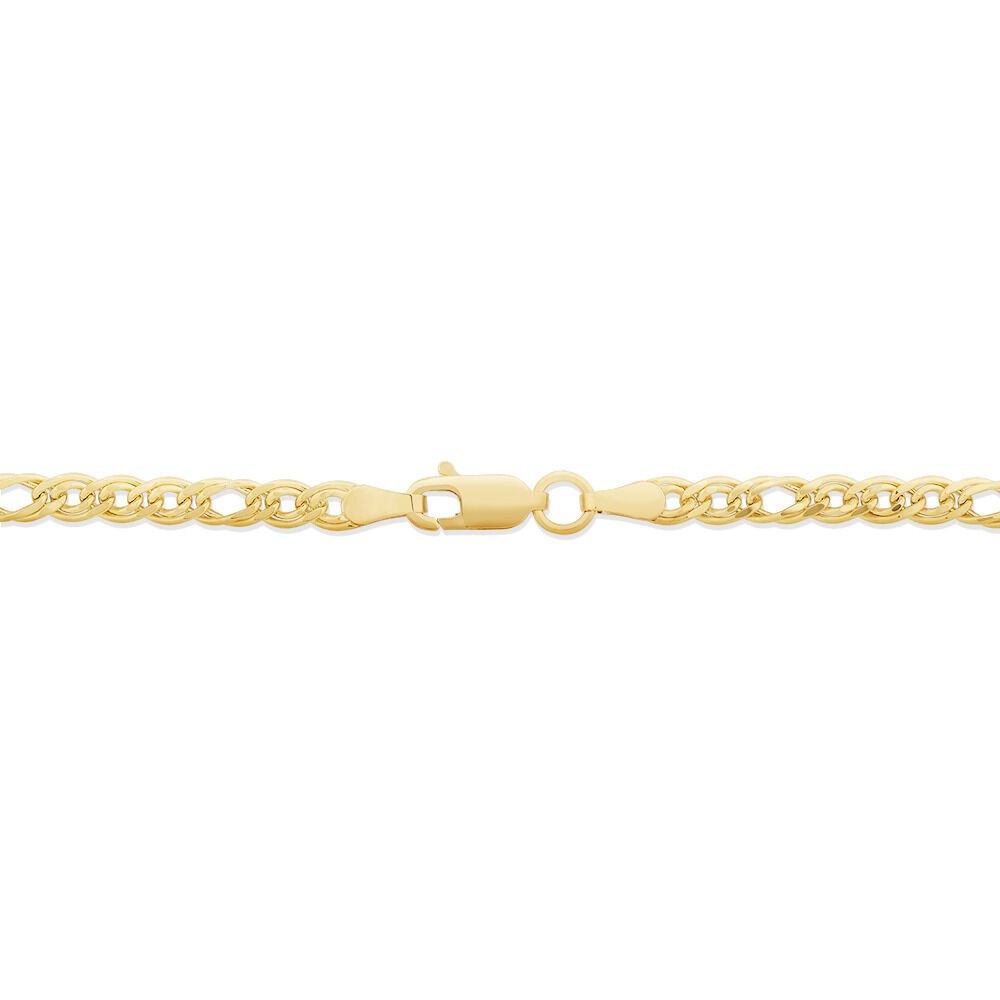 19cm (7.5") Double Oval Curb Bracelet in 10kt Yellow Gold