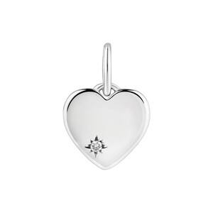 Engravable Heart Pendant in Sterling Silver