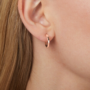 14mm Hoop Earrings in 10kt Rose Gold