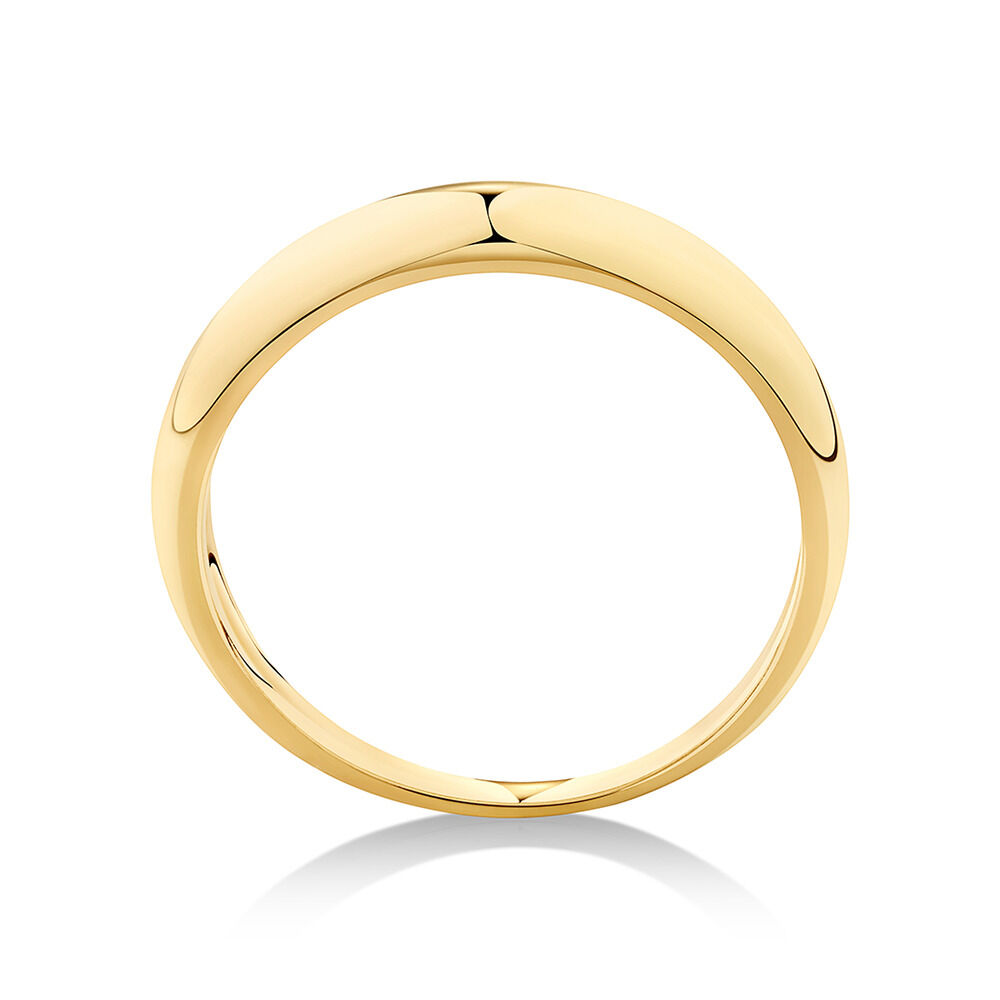 Narrow Polished Dome Ring in 10kt Yellow Gold