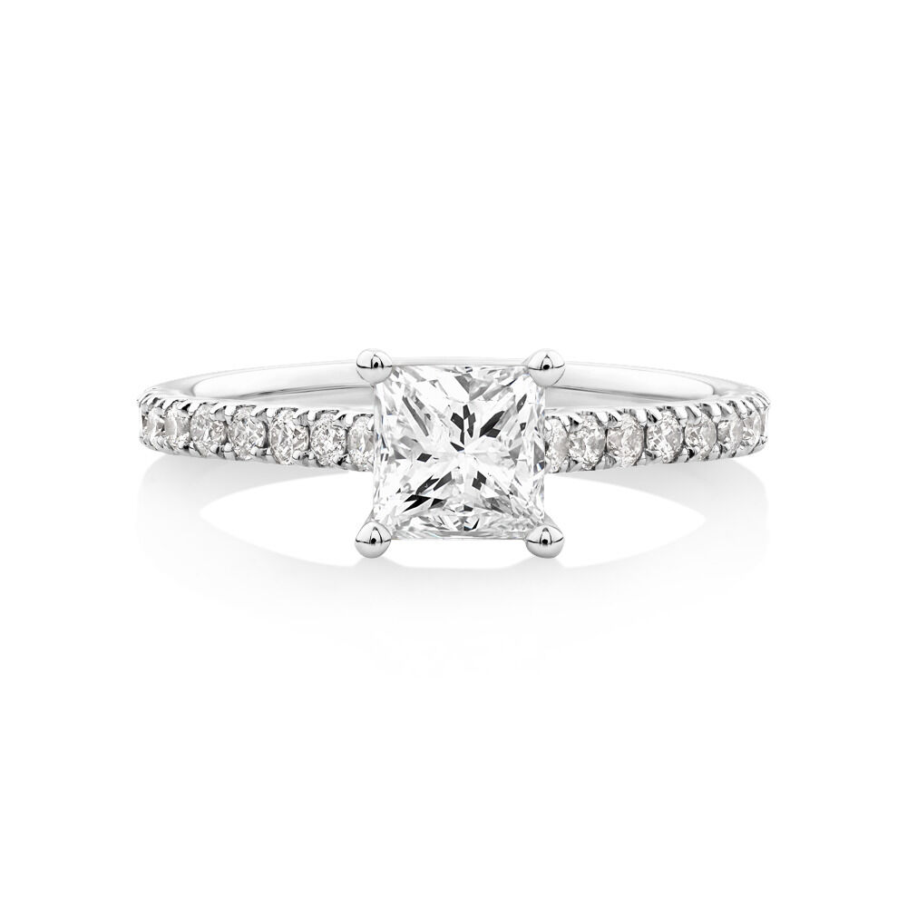 Engagement Ring with 1.25 Carat TW Diamonds in 14kt White Gold