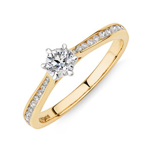 Ring with 0.48 Carat TW of Diamonds in 14kt Yellow & White Gold