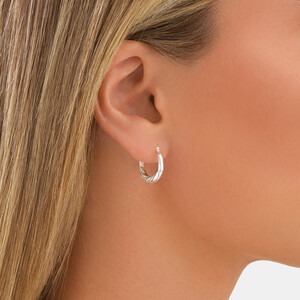 12mm Hoop Earrings in Sterling Silver