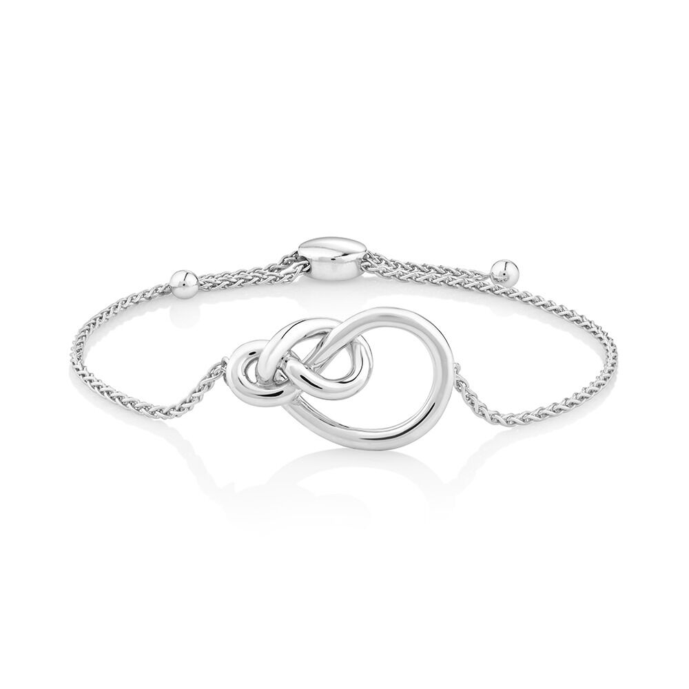 Knots Adjustable Bracelet in Sterling Silver