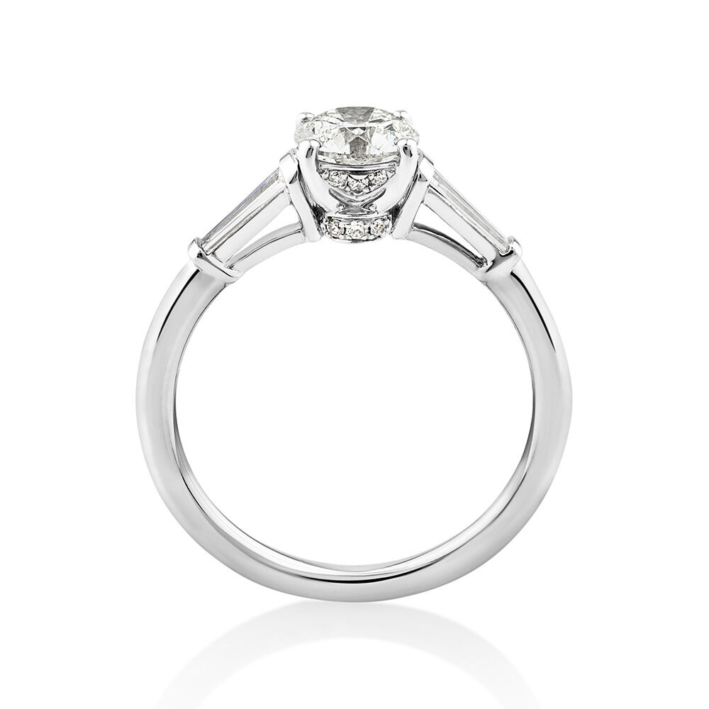 Sir Michael Hill Designer Engagement Ring with 1.13 Carat TW Diamonds in 18kt White Gold