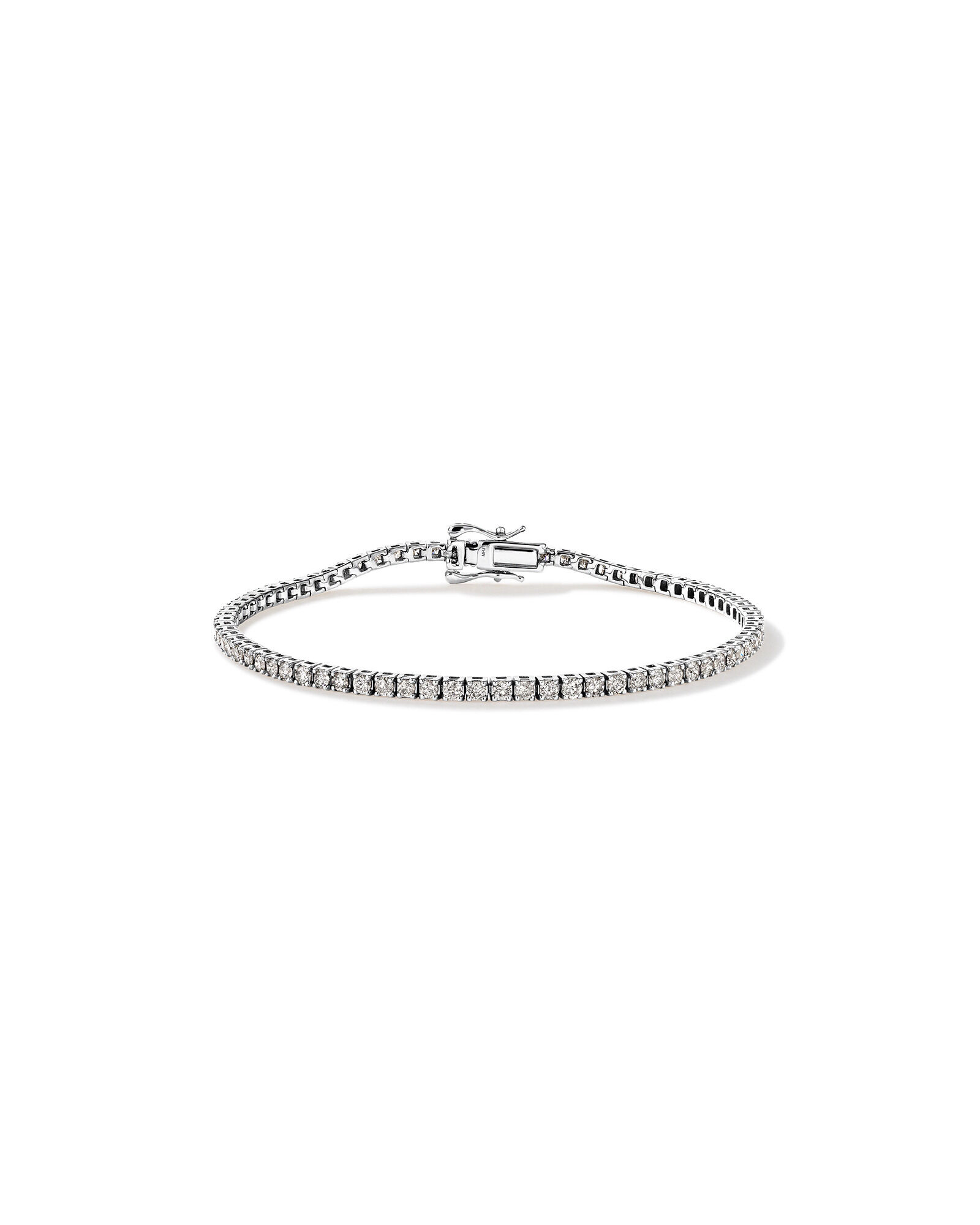 Buy Swirl Link Diamond Tennis Bracelet in 14K White Gold