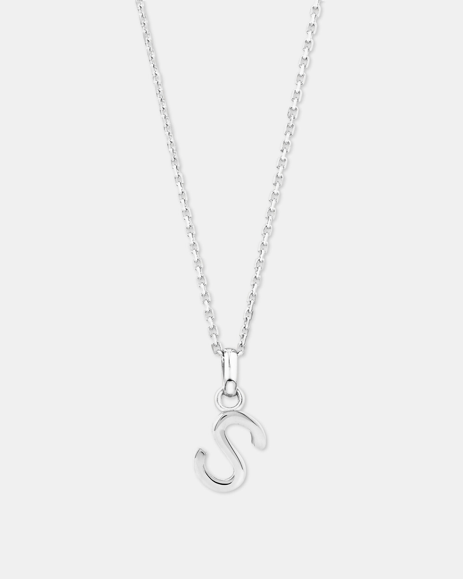 S pendant necklace silver on sale