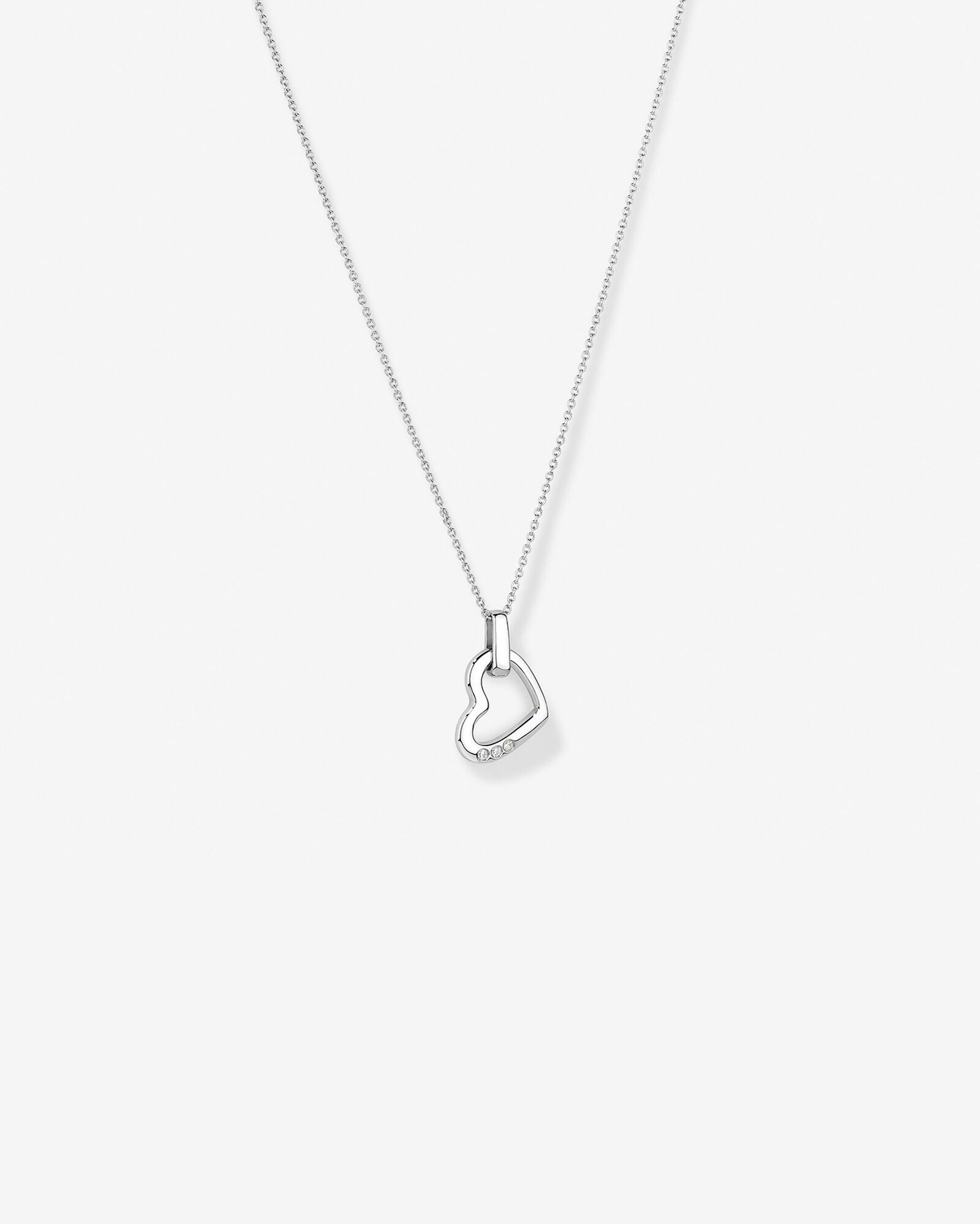 Cubic zirconia heart pendant on sale