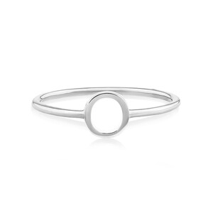 O Initial Ring in Sterling Silver