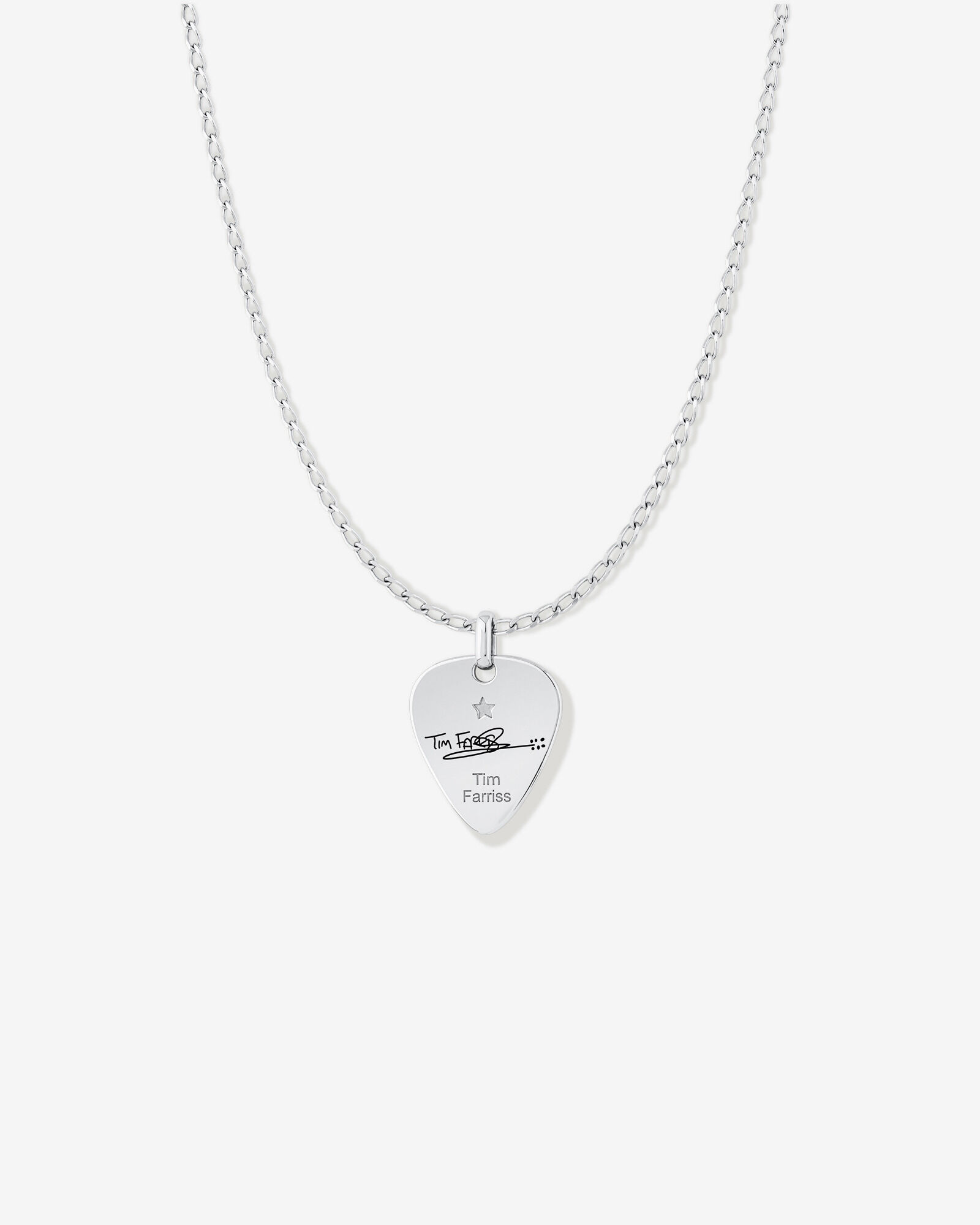 Engraved guitar pick necklace hot sale