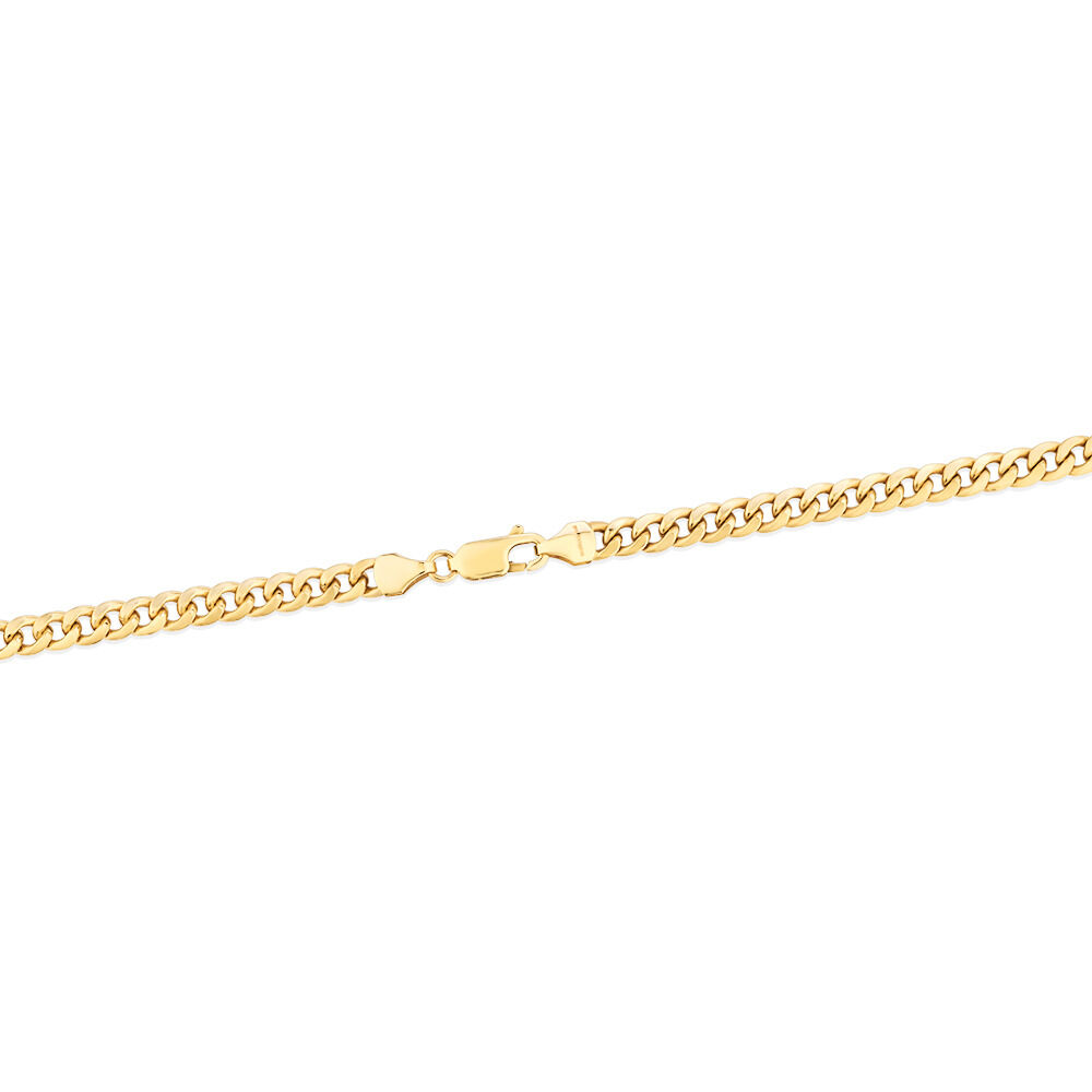 45cm (18”) 4.5mm Width Miami Curb Chain in 10kt Yellow Gold