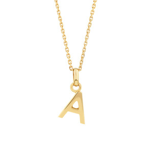 A Initial Pendant in 10kt Yellow Gold