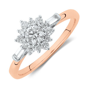 Evermore Engagement Ring with 1/2 Carat TW of Diamonds in 10kt Rose & White Gold